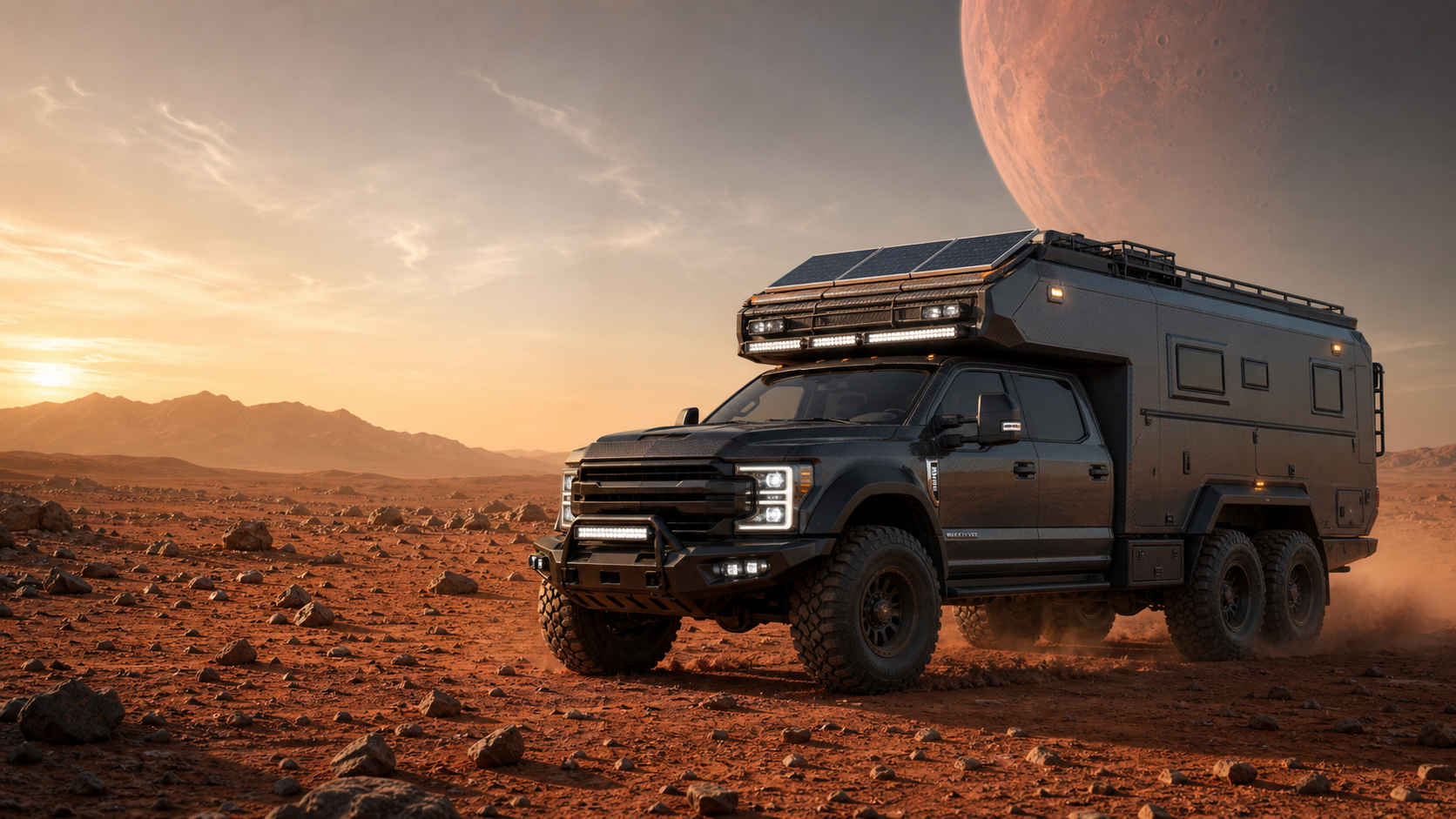 MarsChallenger concept expedition RV derived from ROCKTANK manufacturing experience